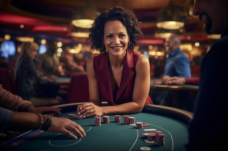 Dealer baccarat profesional di studio bola11